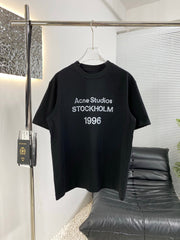 Acne Studios Short‑Sleeve Stockholm 1996 Text Print T‑Shirt