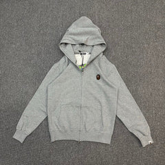 BAPE A Bathing Ape FW24 Ape Head Badge Full-Zip Hoodie — Black