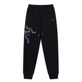 Arc'teryx Large Skeleton Fossil‑Bird Print Drawstring Jogger Pants