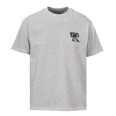 Acne Studios Bow‑Graphic Heather‑Grey Oversized Crew‑Neck T‑Shirt