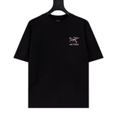 Arc'teryx Pink Fossil Bird Front‑Back Print SS T‑Shirt