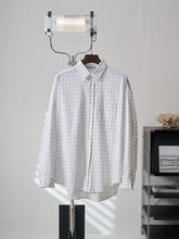 Acne Studios Grid‑Print Oversized Long‑Sleeve Shirt