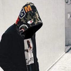 BAPE Original Woodland Camo Shark Full-Zip Hoodie