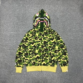 BAPE ABC Macro Camo Shark Full-Zip Double Hood Hoodie