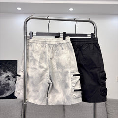 Stone Island Techwear Cargo Shorts with Double-Zip 3D Pockets and Compass Badge