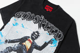 Godspeed Mountain Rock Skeleton Short‑Sleeve T‑Shirt (Black)
