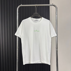 Stone Island Centre Chest Puff Print Compass Logo Oversized Cotton Tee