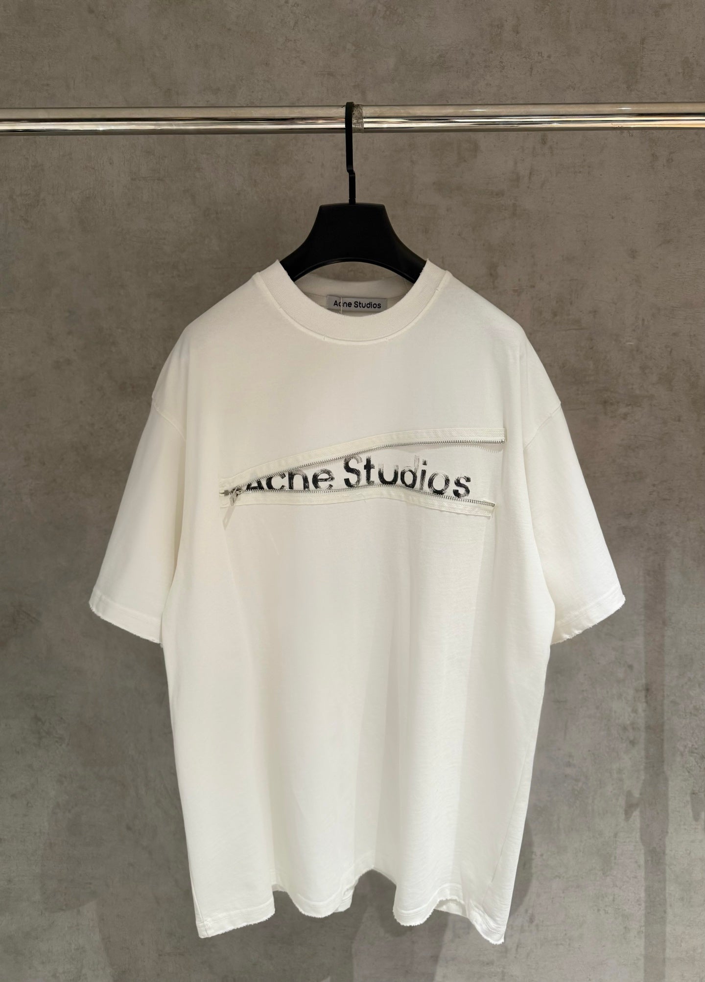 Acne Studios Zipper‑Detail Short‑Sleeve T‑Shirt