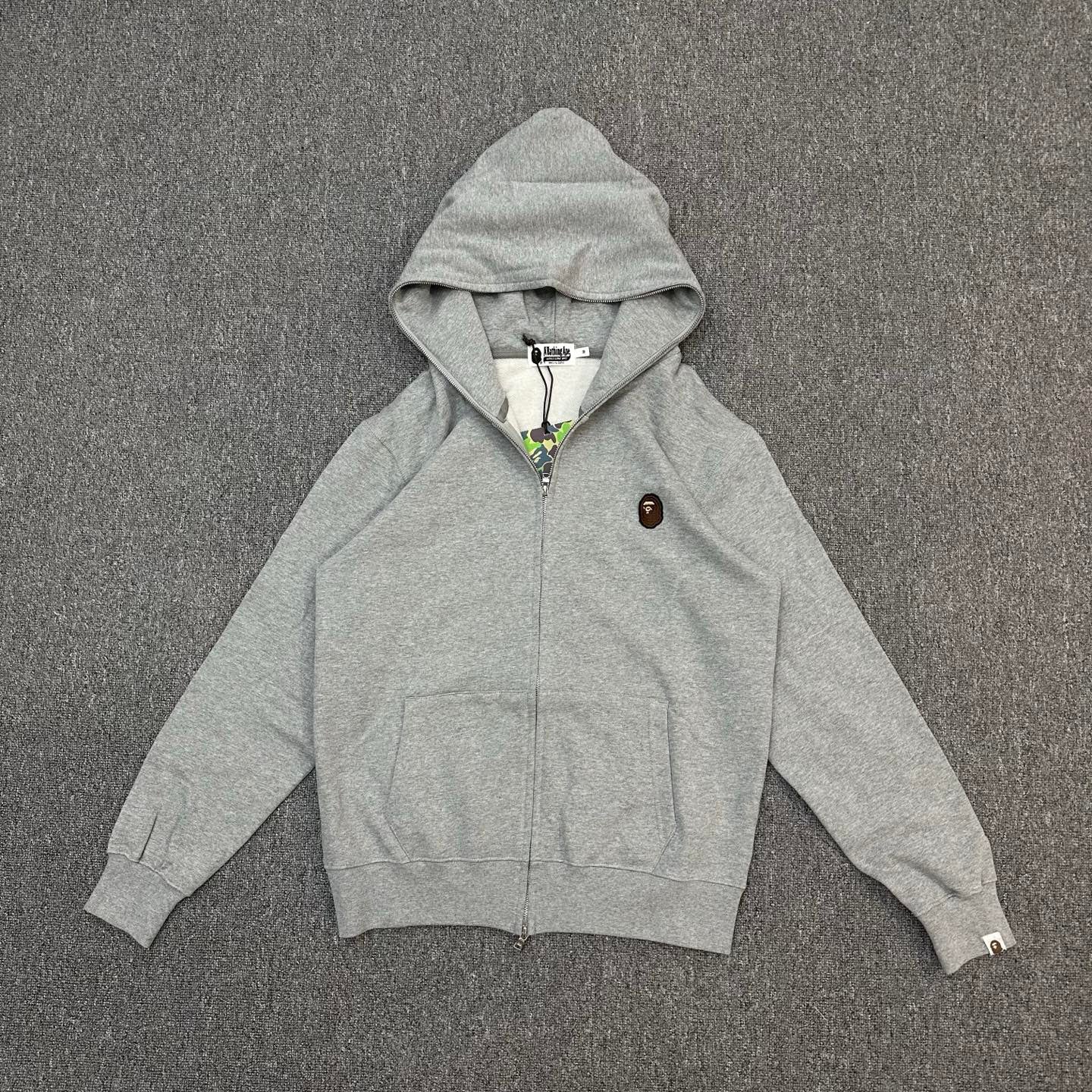 BAPE A Bathing Ape FW24 Ape Head Badge Full-Zip Hoodie — Black
