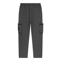 Stone Island Technical Fabric Straight Leg Cargo Pants with Bilateral Zip Cargo Pockets and Compass Badge