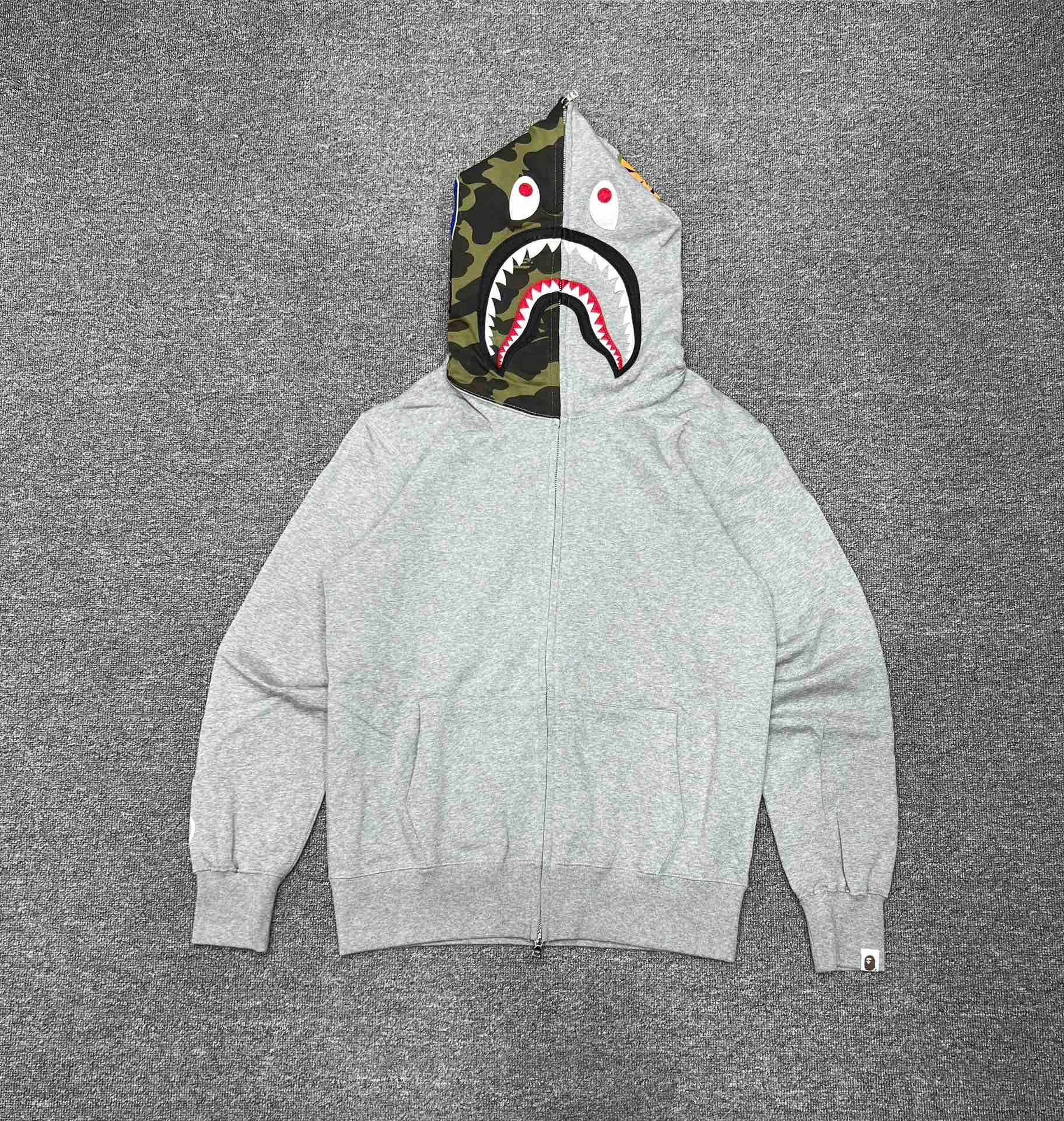 BAPE Original Woodland Camo Shark Full-Zip Hoodie