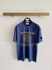 Stone Island "Mountan Camp" Compass Rose Gold Print T-Shirt