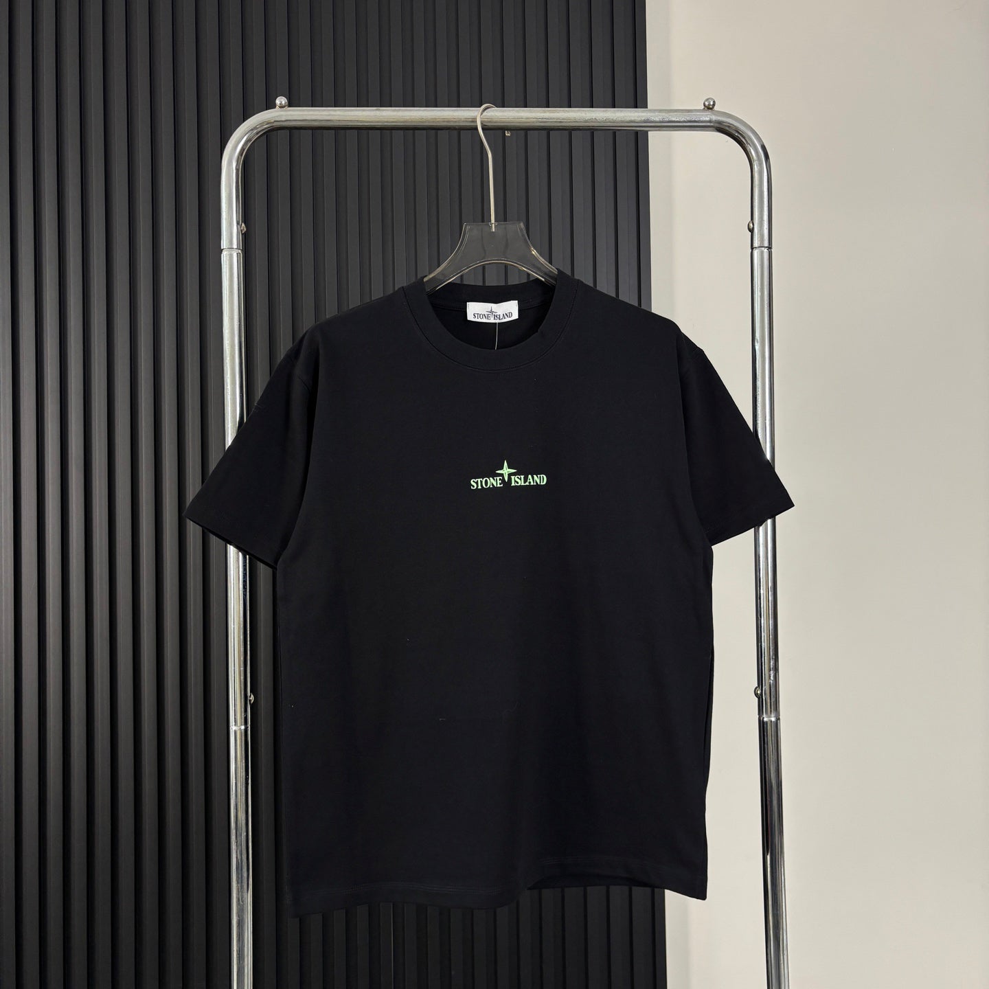 Stone Island Centre Chest Puff Print Compass Logo Oversized Cotton Tee