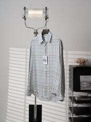 Acne Studios Plaid Oversized Long‑Sleeve Button‑Down Shirt