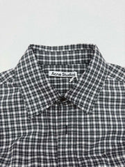 Acne Studios Oversized Long‑Sleeve Check Button‑Down Shirt