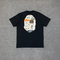 BAPE Archive Hangtag Label Collage Ape Head Double-Sided Print Tee Oversized Unisex T-Shirt