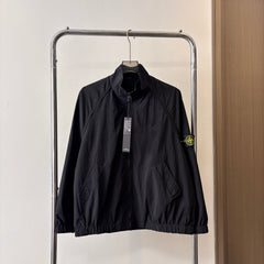 Stone Island Stand Collar Raglan Zip Jacket with Compass Badge