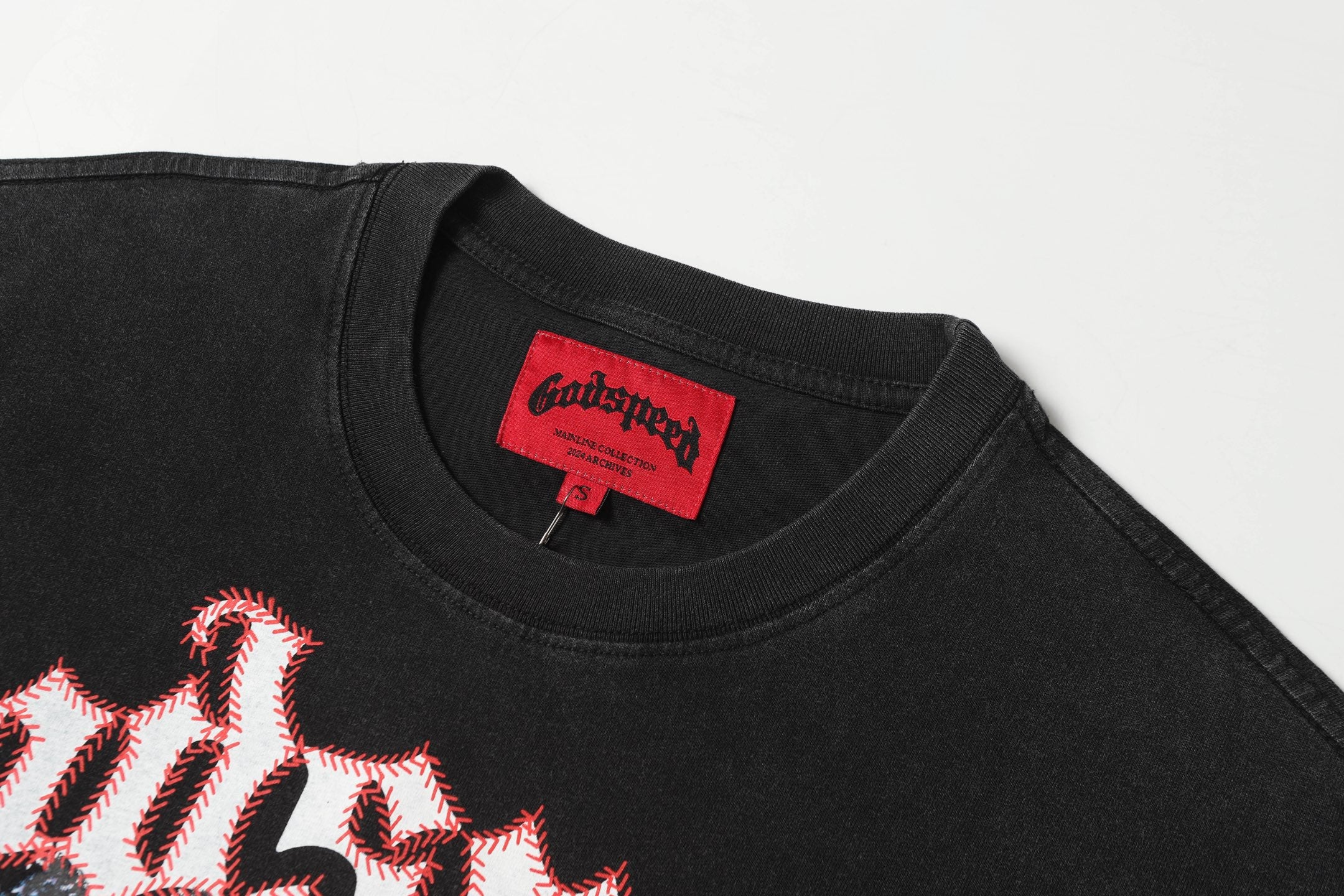 Godspeed Skeleton Baseball Batter Graphic T‑Shirt