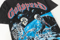 Godspeed Skeletons Playing Chess Space Short Sleeve Tee (Washed Black)