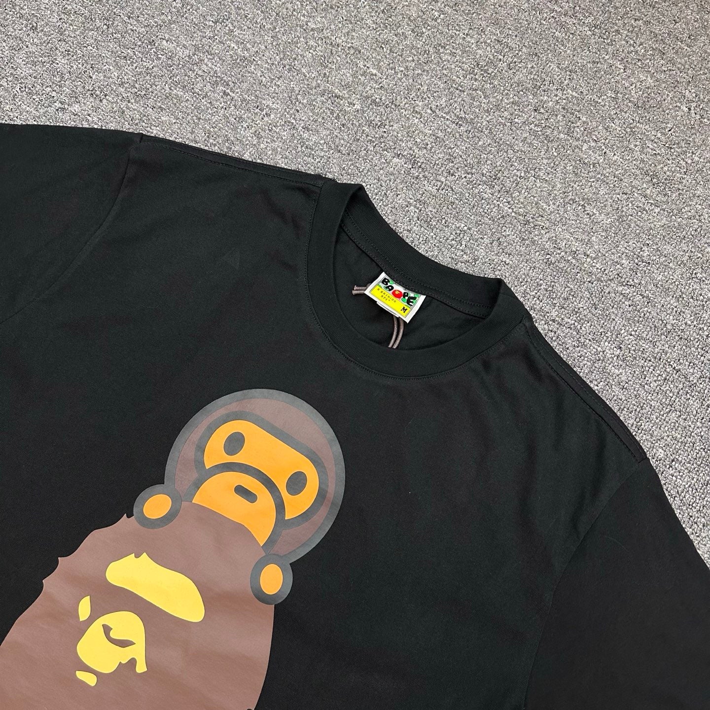 BAPE FW24 Baby Milo on Ape Head T-Shirt — White / Black