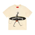 Godspeed Surfer Skeleton Double‑Sided Vintage Short‑Sleeve Tee