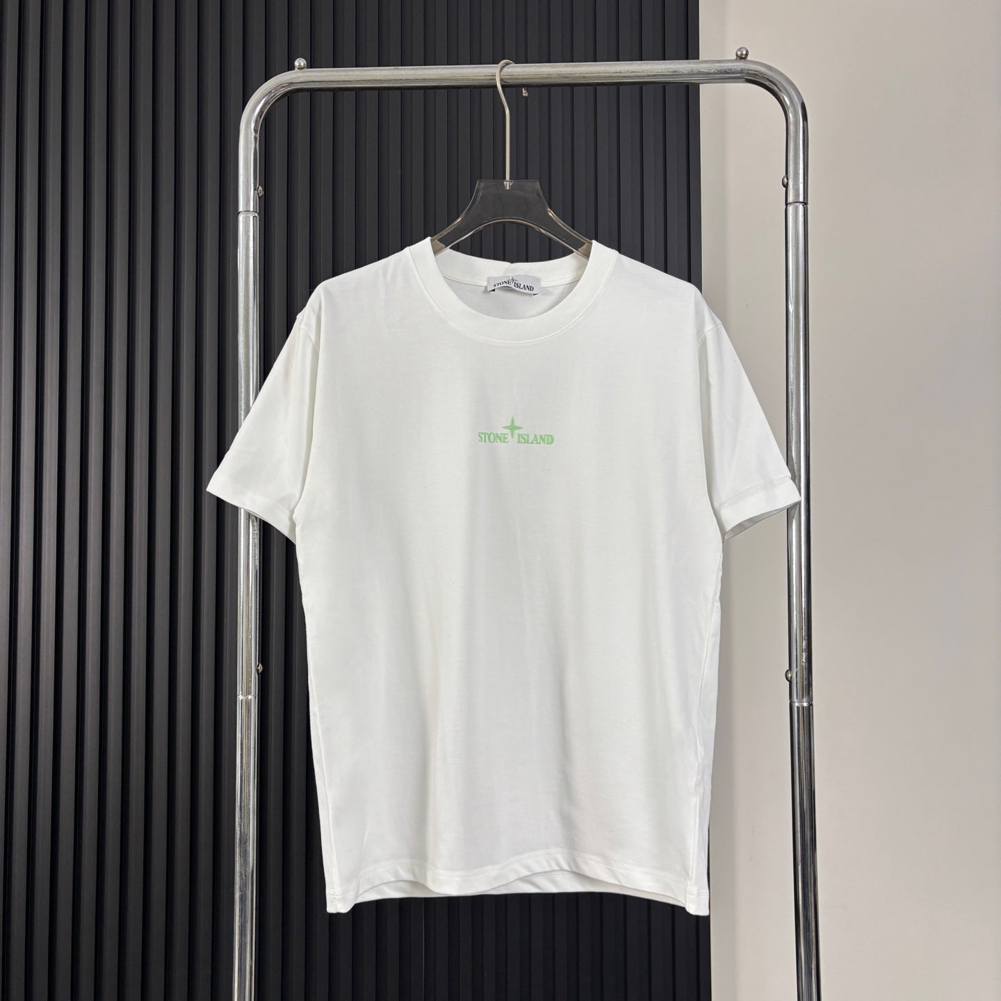 Stone Island Centre Chest Puff Print Compass Logo Oversized Cotton Tee