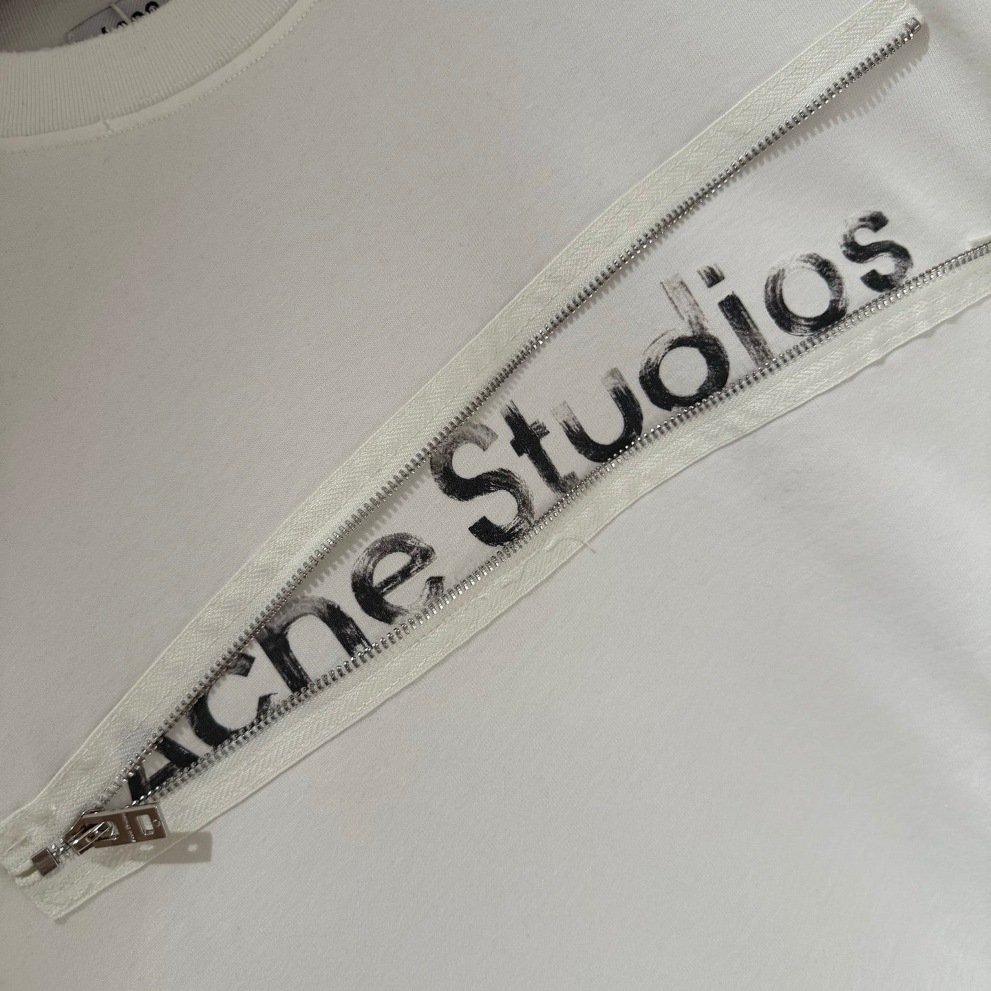 Acne Studios Zipper‑Detail Short‑Sleeve T‑Shirt