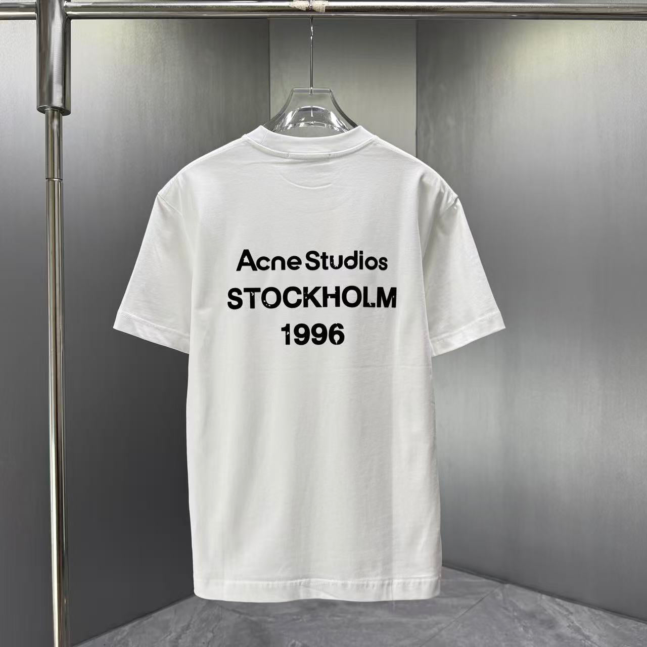 Acne Studios Centered Text‑Logo Crew‑Neck Short‑Sleeve T‑Shirt