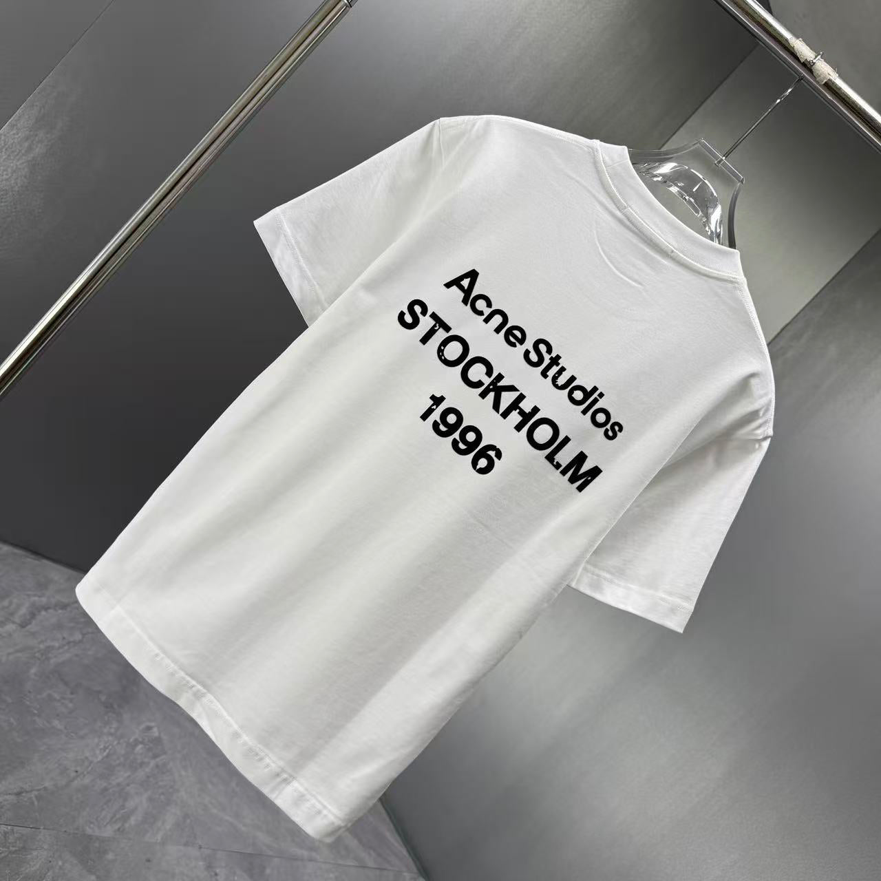 Acne Studios Centered Text‑Logo Crew‑Neck Short‑Sleeve T‑Shirt