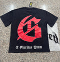 Godspeed VR‑Headset Skeleton Floral Vintage Short‑Sleeve Tee (Washed Black)