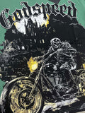 Godspeed Ghost Rider Castle Short Sleeve Tee (Forest Green)