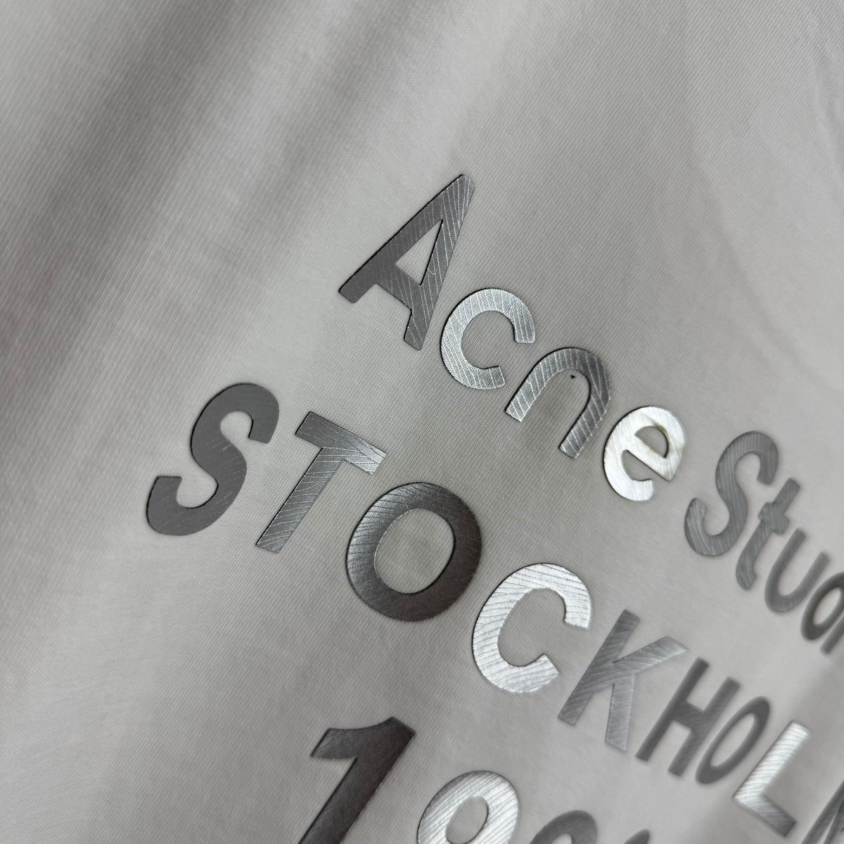 Acne Studios Square Patch‑Detail Distressed‑Trim Crew‑Neck Short‑Sleeve T‑Shirt