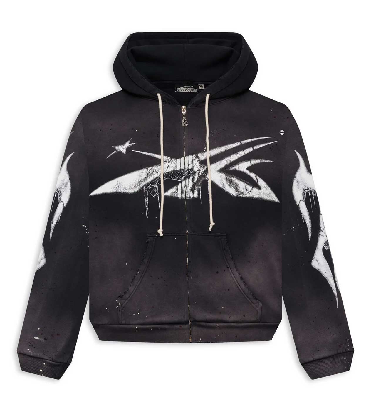 Hellstar Halloween Sport Logo Zip Hoodie Black
