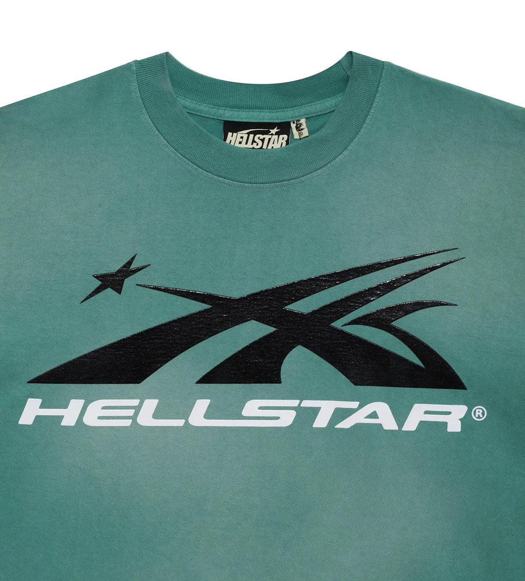 Hellstar Sport Logo Gel Tee Green