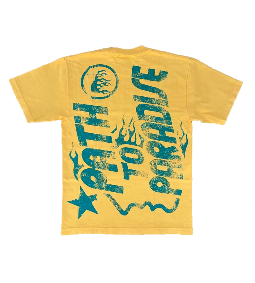 Hellstar Studios Jesus Emblem Tee Yellow Gold